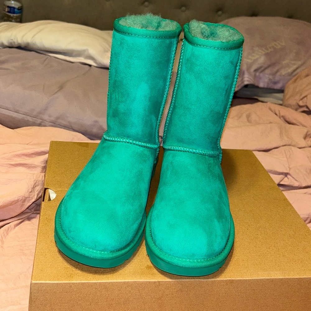 Green Ugg Boots. Never worn, no box